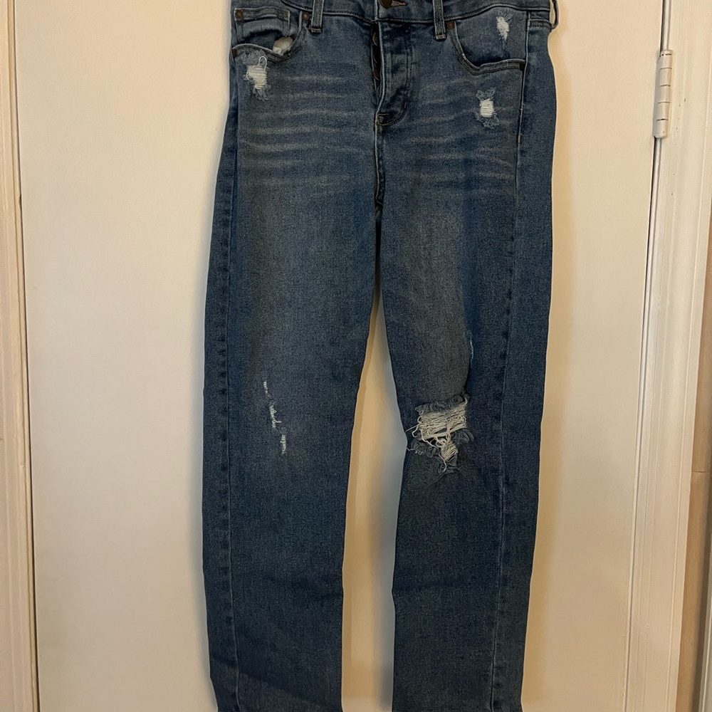 Guess Dark Blue Distressed Boyfriend Jeans